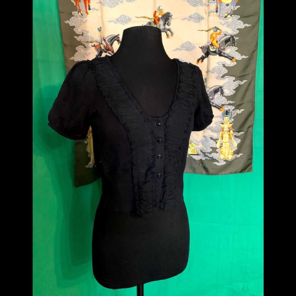 ELLE XS ELLE black short sleeves bolero shrug
